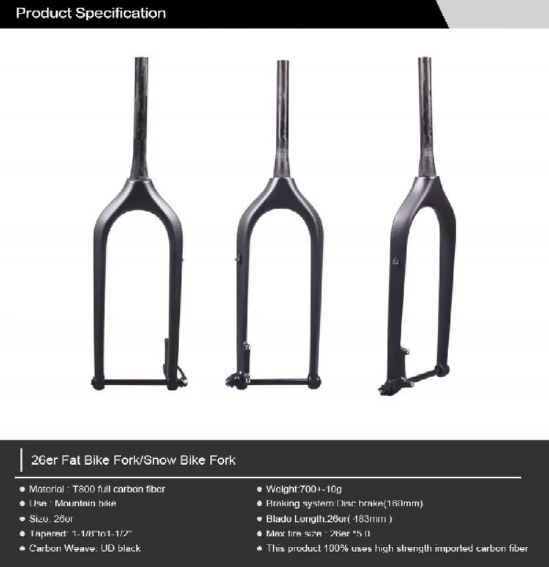 carbon fiber fat bicycle fork (4)